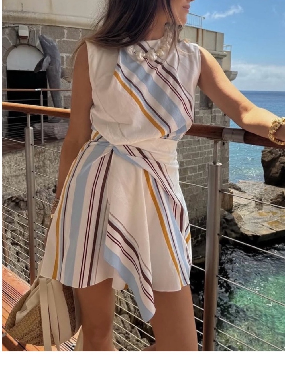 A.L.C Dion Striped Mini Dress
